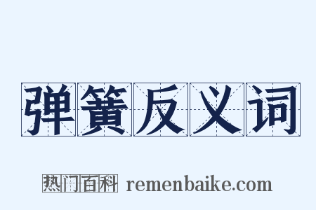 弹簧反义词是什么意思的图片